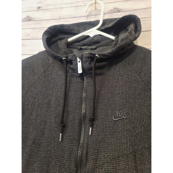 Nike Sportswear Windrunner Mens L Hooded Nylon Jacket 382228-010 Black Full Zip - Picture 13 of 16